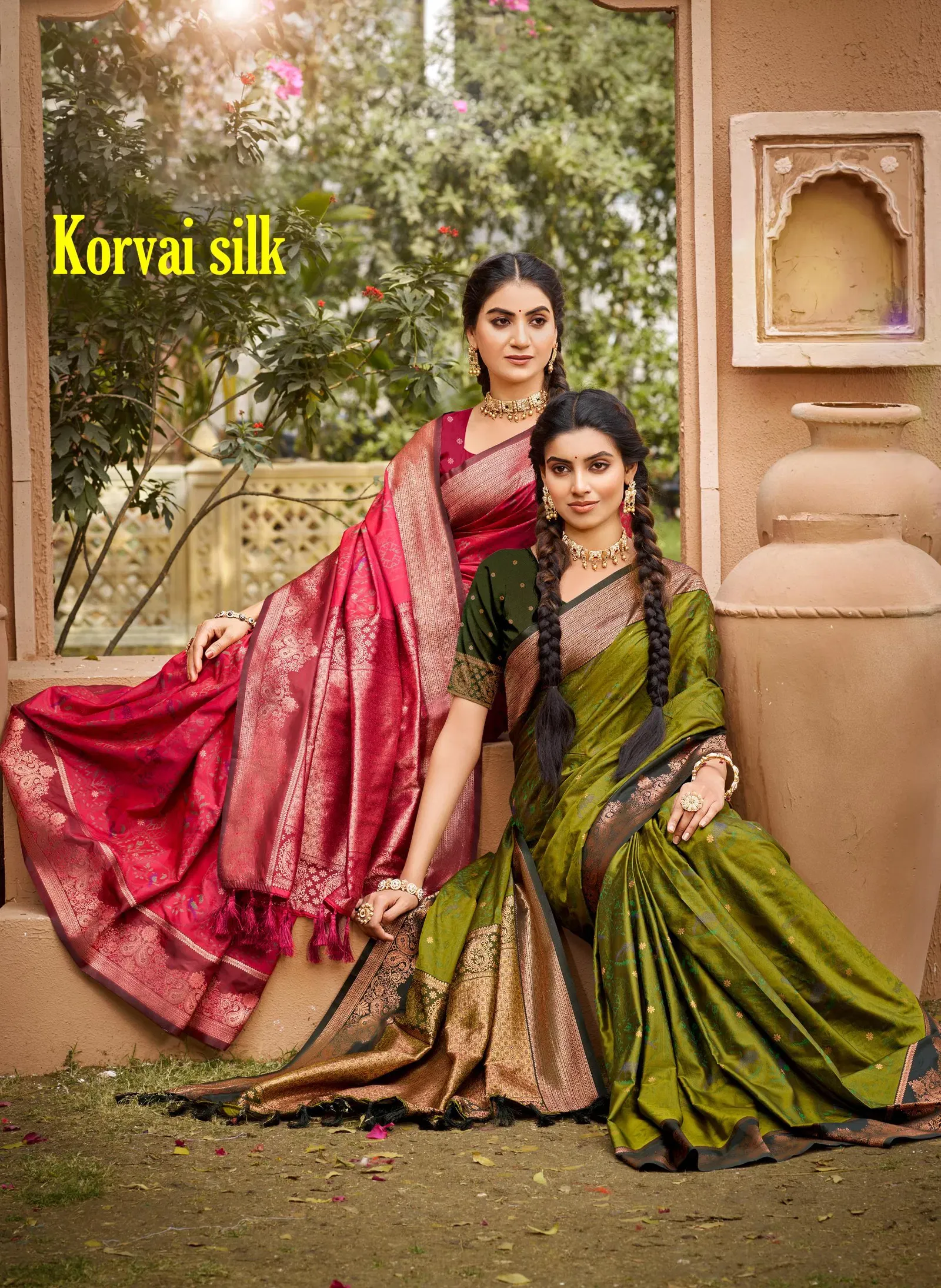 Bunawat Korvai Silk Soft Silk Zari Weaving Wedding Wear Saree Collection