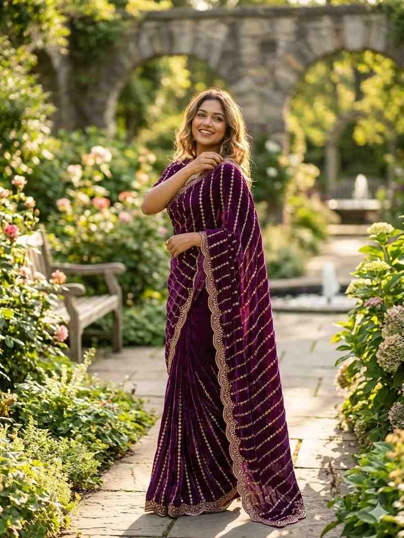 Kc 2107 Soft Space Silk Beautiful Sequence Worked Designer Saree Collection