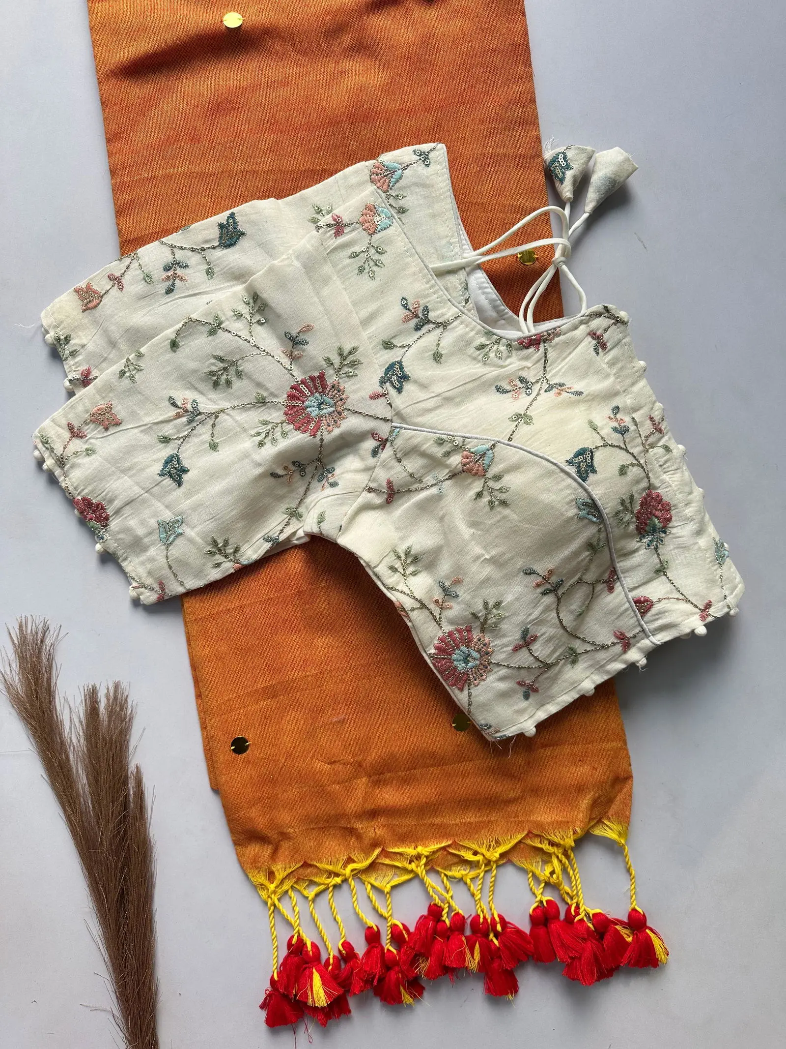 Khadi Vol 11 Khadi Cotton with Sequins Embroidered Saree with Blouse Collection