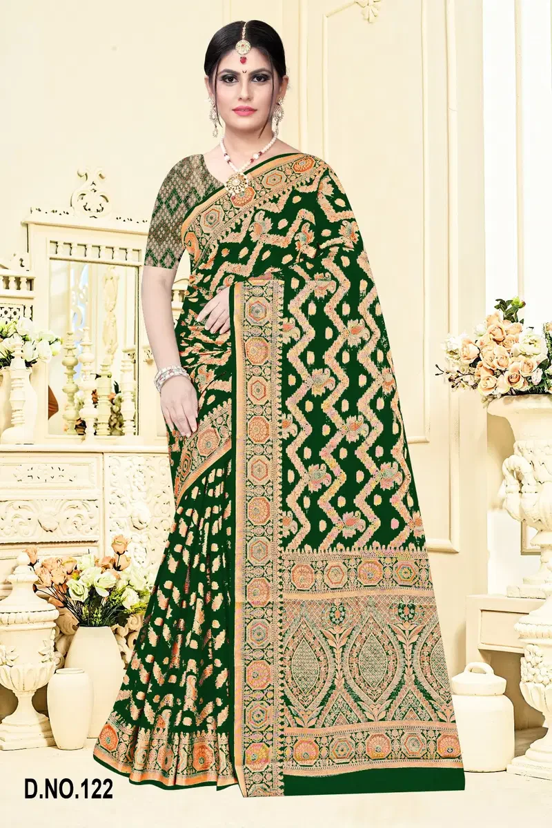 Muskan Organja Vol 6 Soft Organza Zari Worked Saree Collection