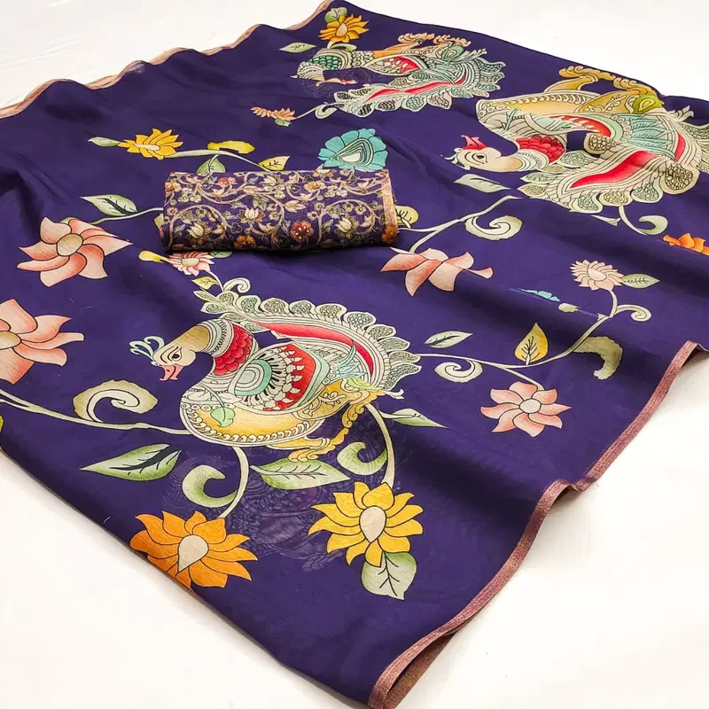 Rajyog Chanderi 21 to 24 Chanderi Linen Kalamkari Printed Saree Collection