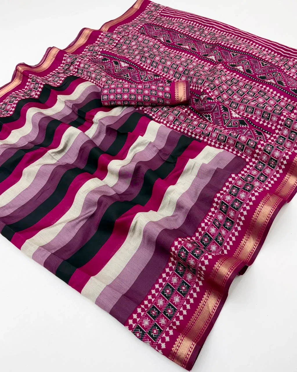 Rajyog Mul Cotton D No 01 to 06 Unique Printed Zari Border Fancy Saree Collection