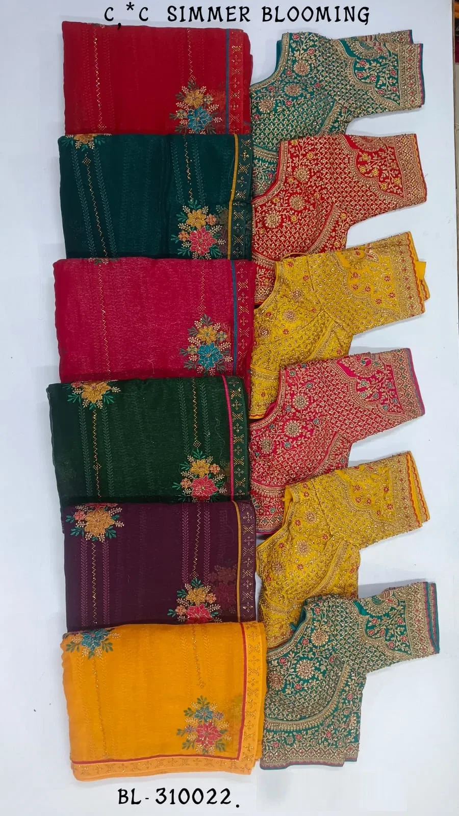 Ramrasiya Bl 310022 Simmer Blooming Swaroski Worked Saree Collection