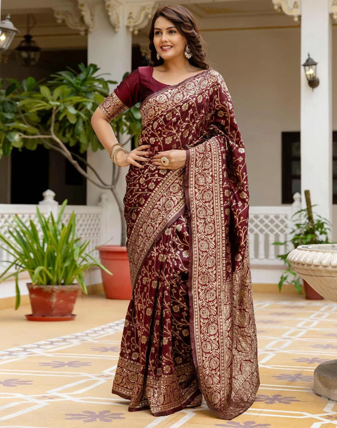 Sm Pari 232 Woven Work Silk Festival Saree Collection