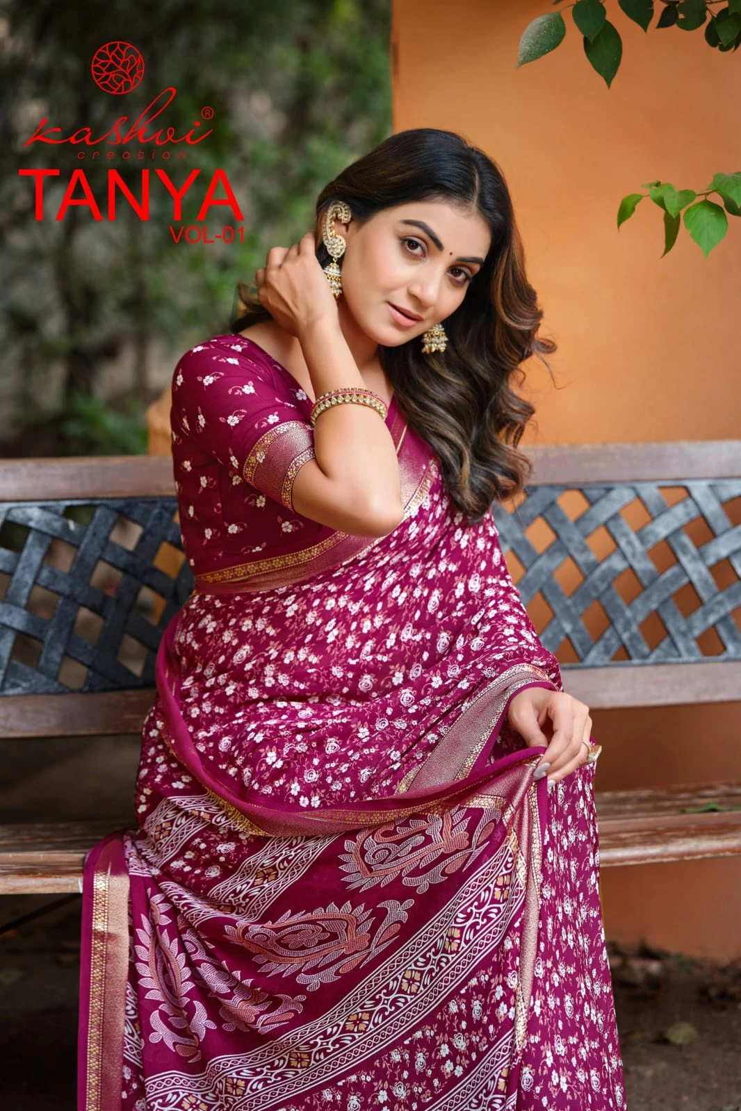 Kashvi Tanya Vol 1 Dull Moss Viscose Saree Collection