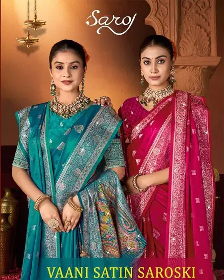 Saroj Vaani Satin Saroski Vol 1 Satin Silk Saree Collection