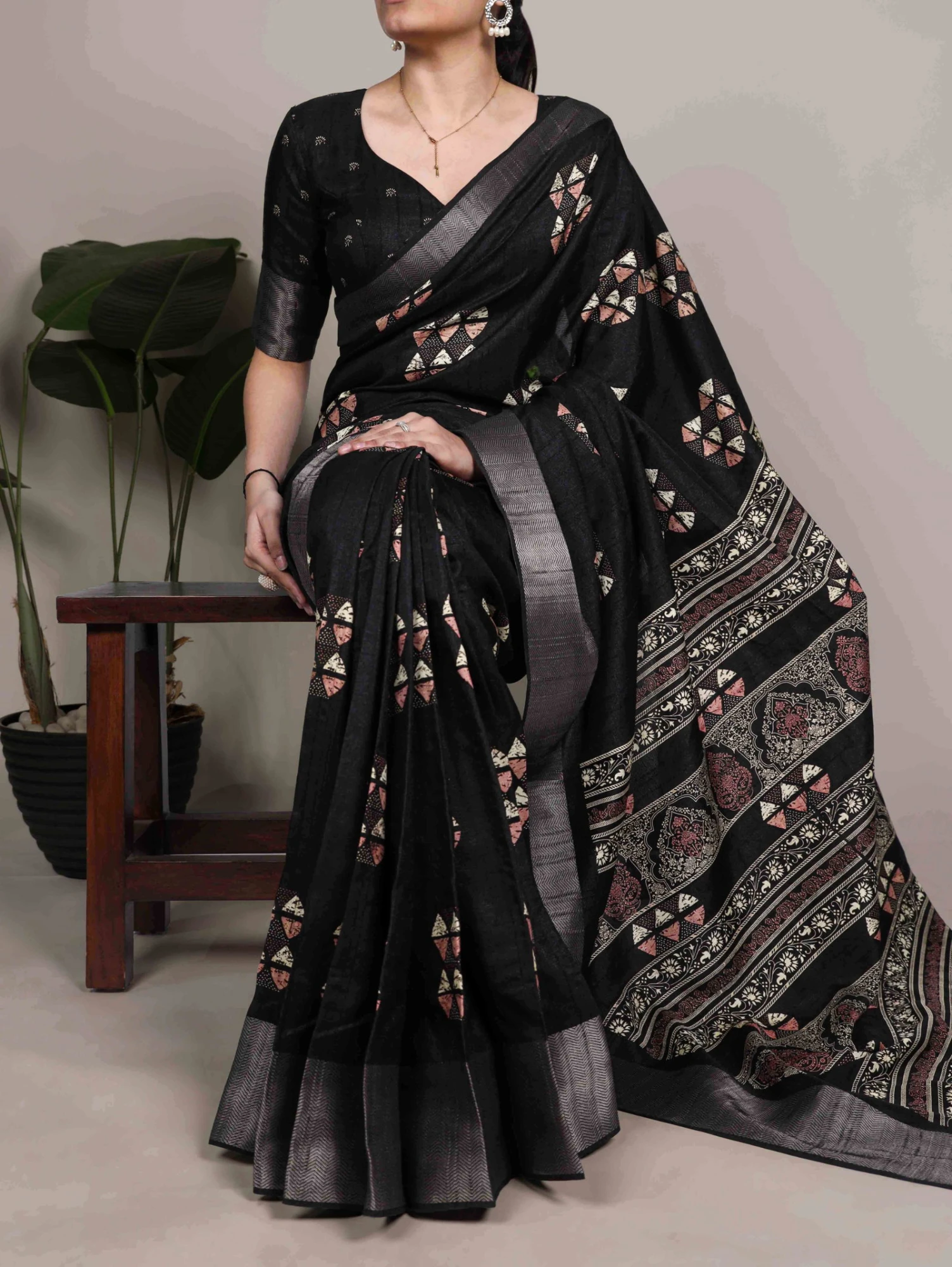 Taraa L 7212 Slub Silk Printed Saree Collection