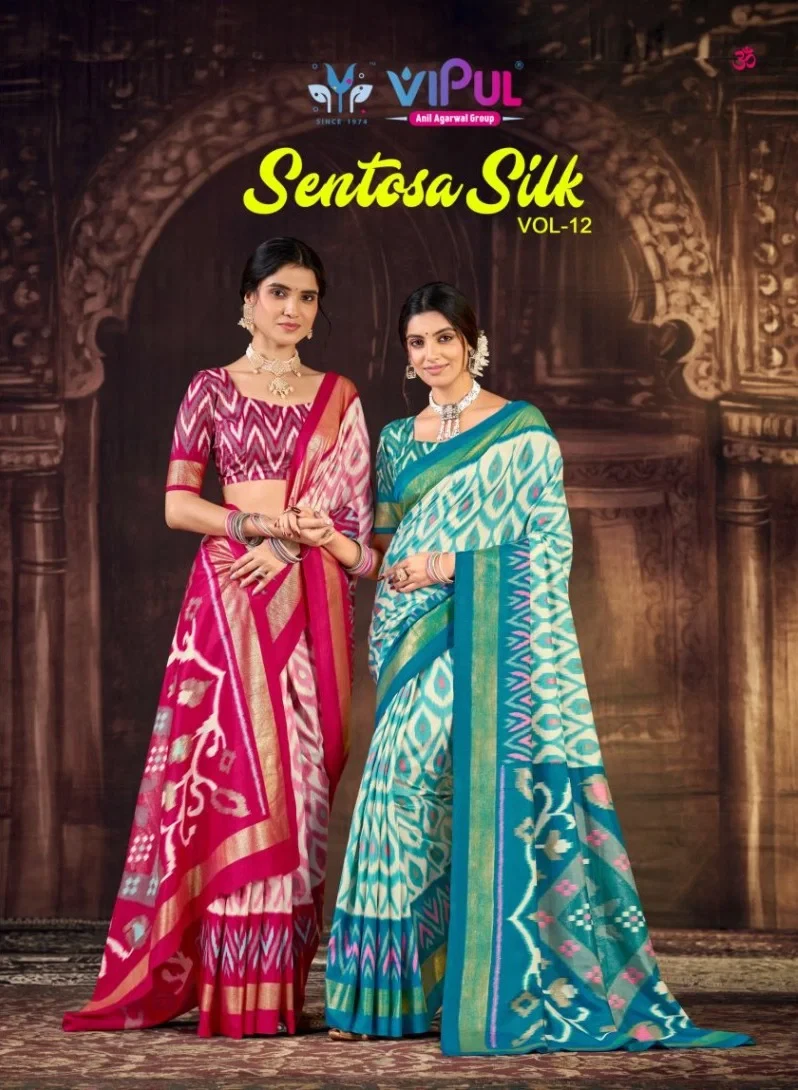 Vipul Sentosa Silk Vol 12 Silk Printed Saree Collection