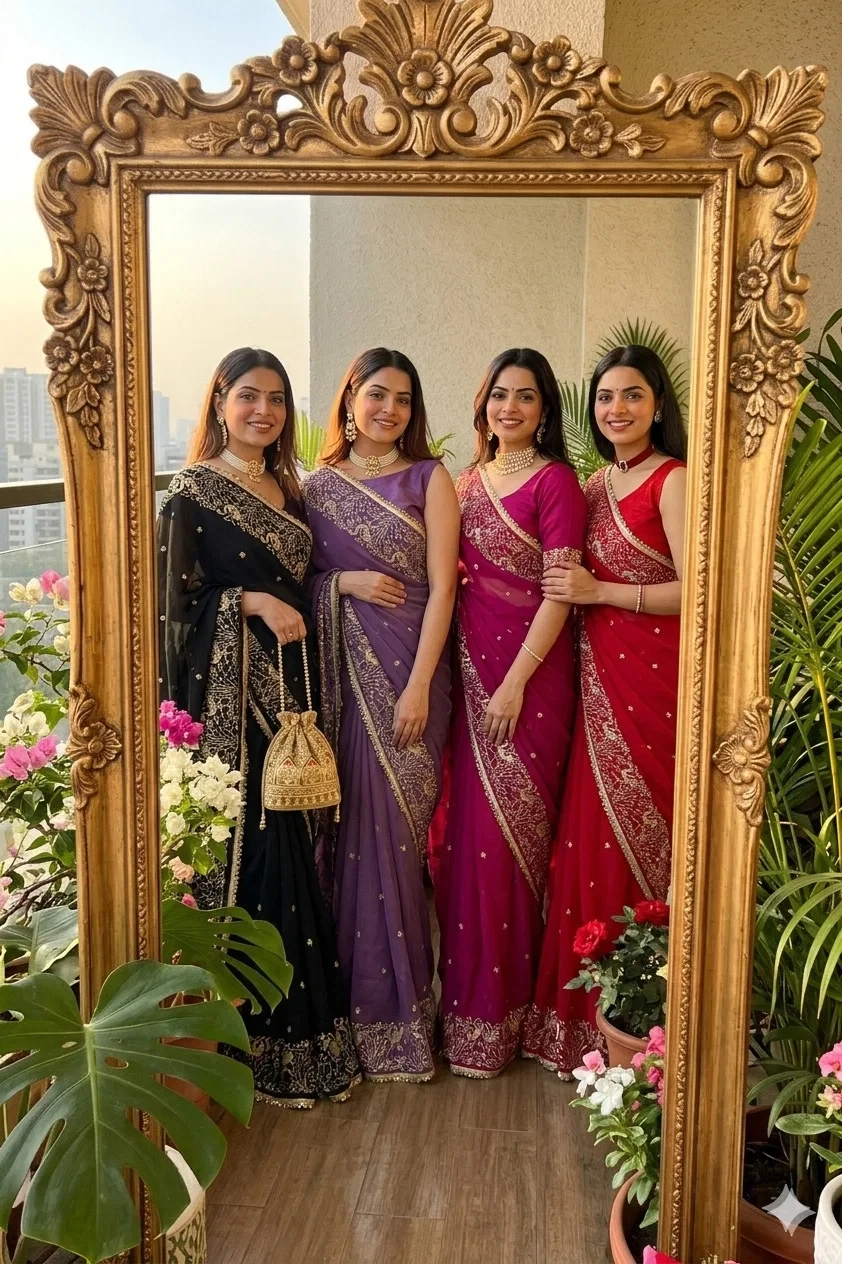 Bt 446 Star Georgette Thread Embroidery Worked Saree Collection
