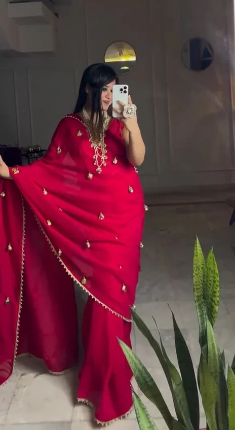 Bt 451 Soft Silk Moti Handworked Saree Collection