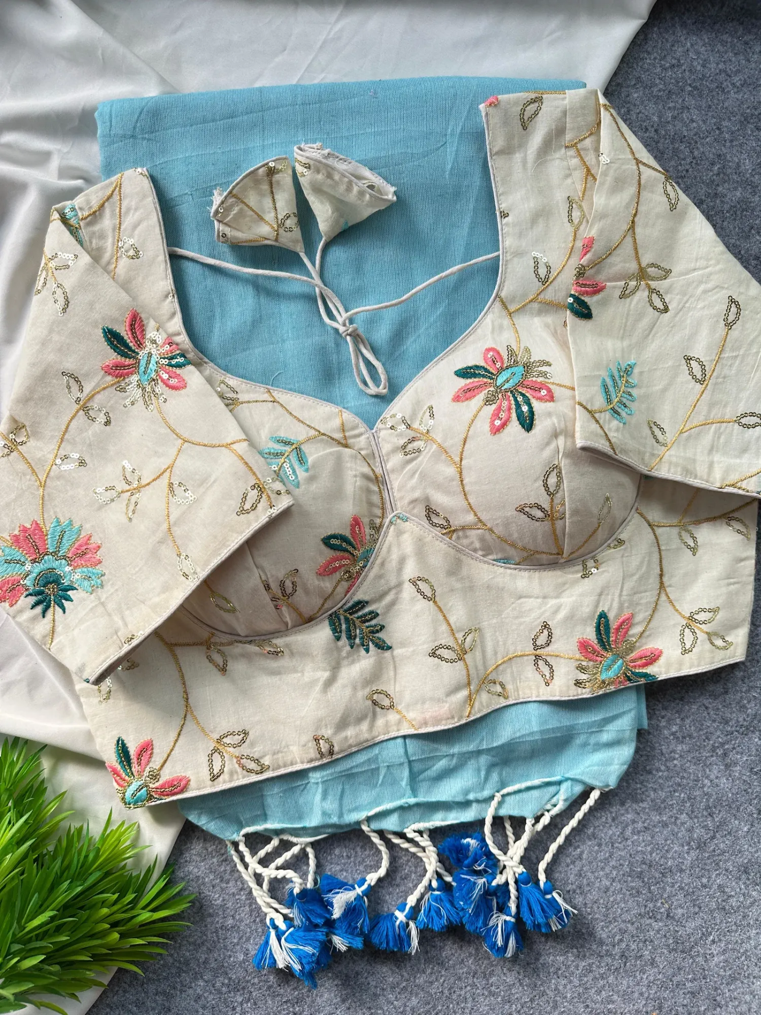 Khadi Vol 26 Khadi Cotton Saree with Embroidered Blouse Collection