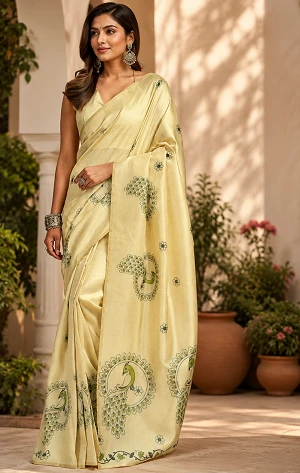 Meera 337 Chanderi Cotton Printed Ready to Wear Saree Collection