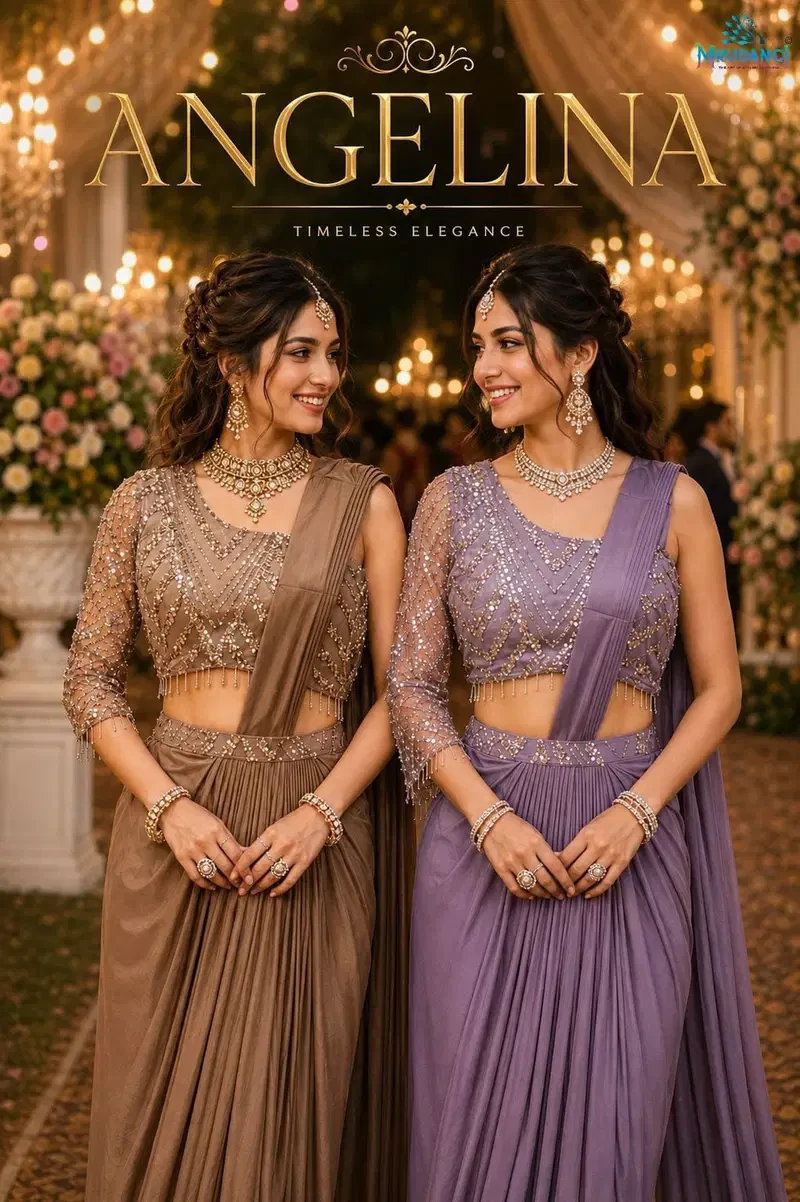 Murdangi Angelina Lycra Designer Ready to Wear Saree Collection