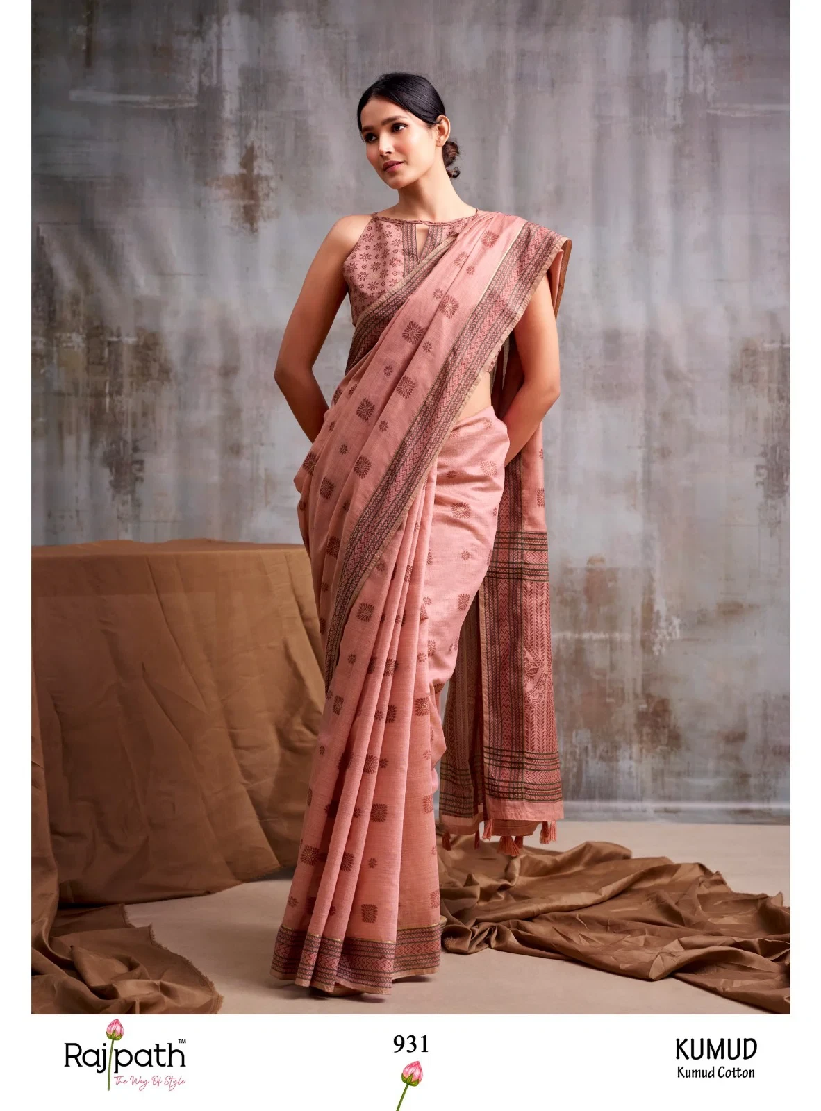 Rajpath Kumud Cotton Thread Worked Saree Collection
