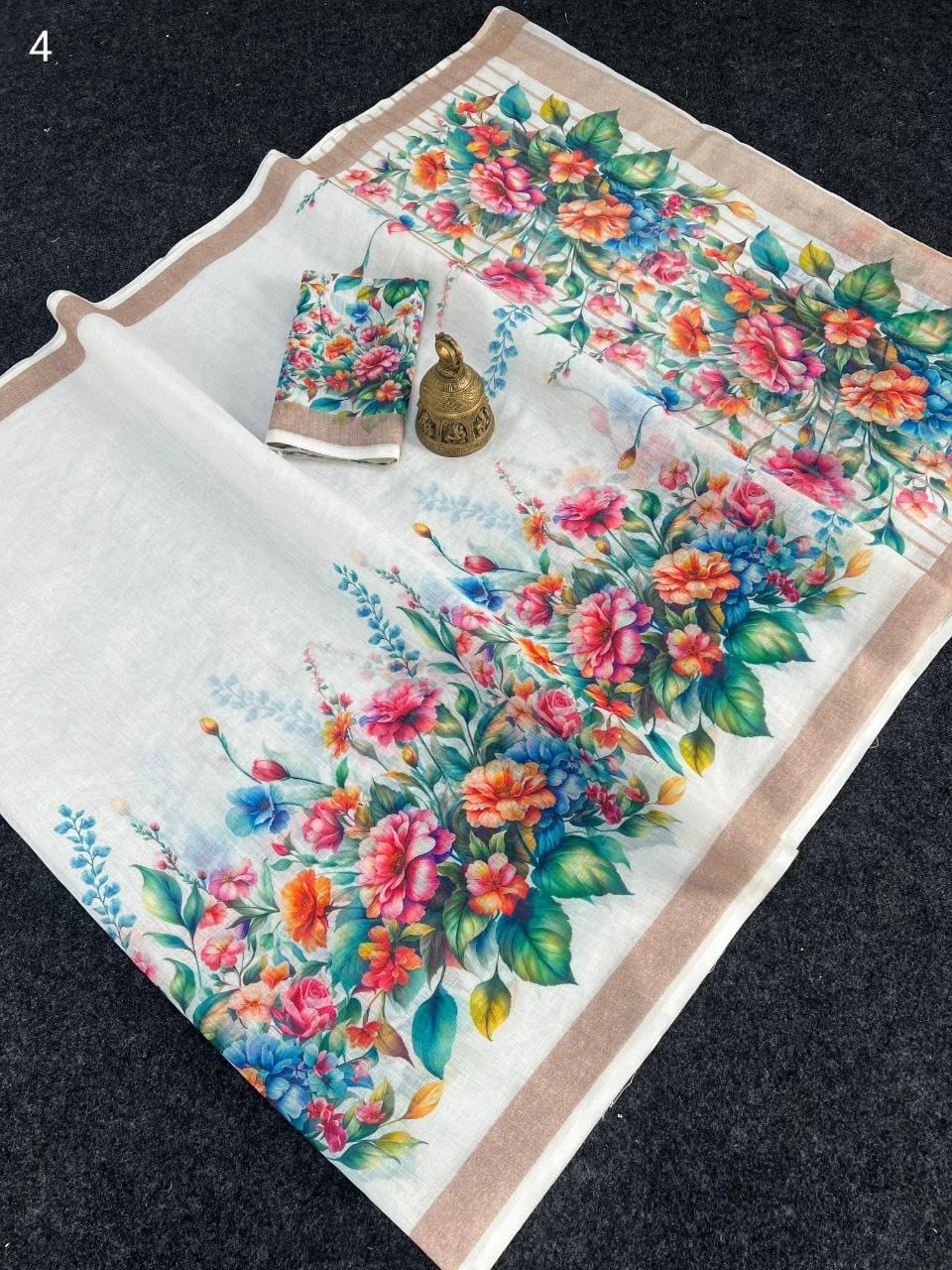 Scmg Fulwadi Linen Cotton Saree Collection