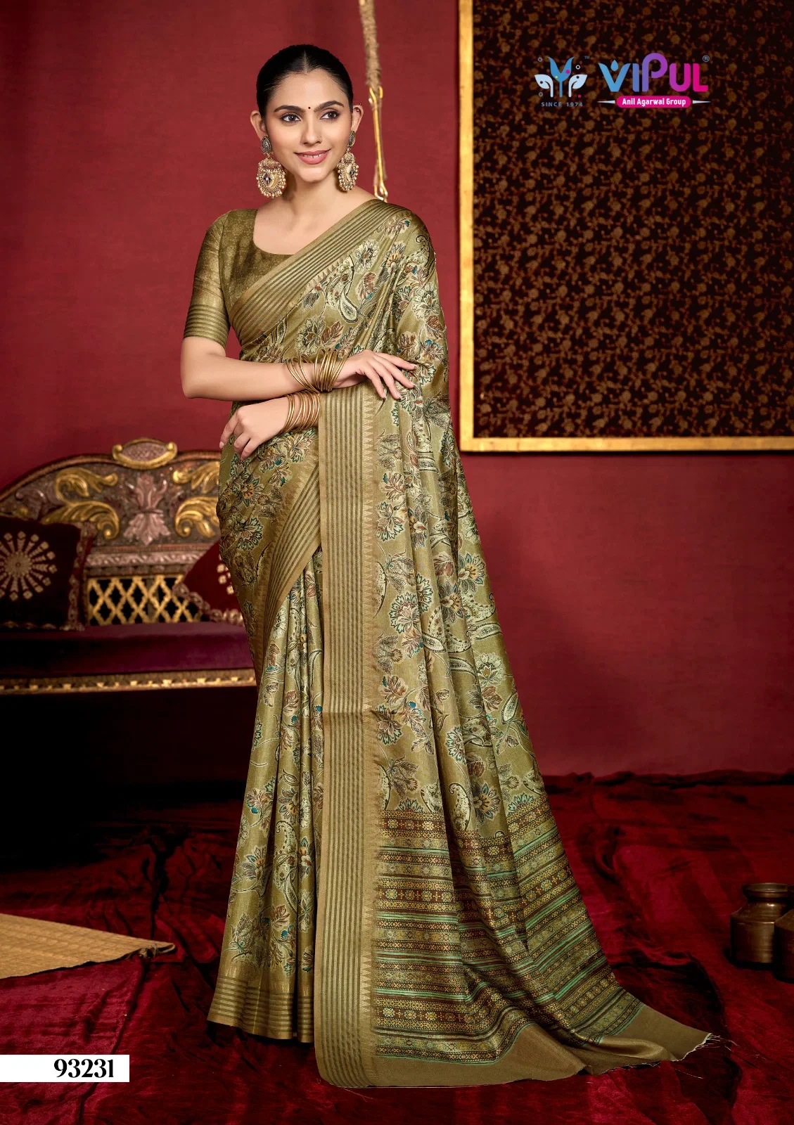 Vipul 93231 Saree Mal Cotton Digital Printed Wholesale Collection