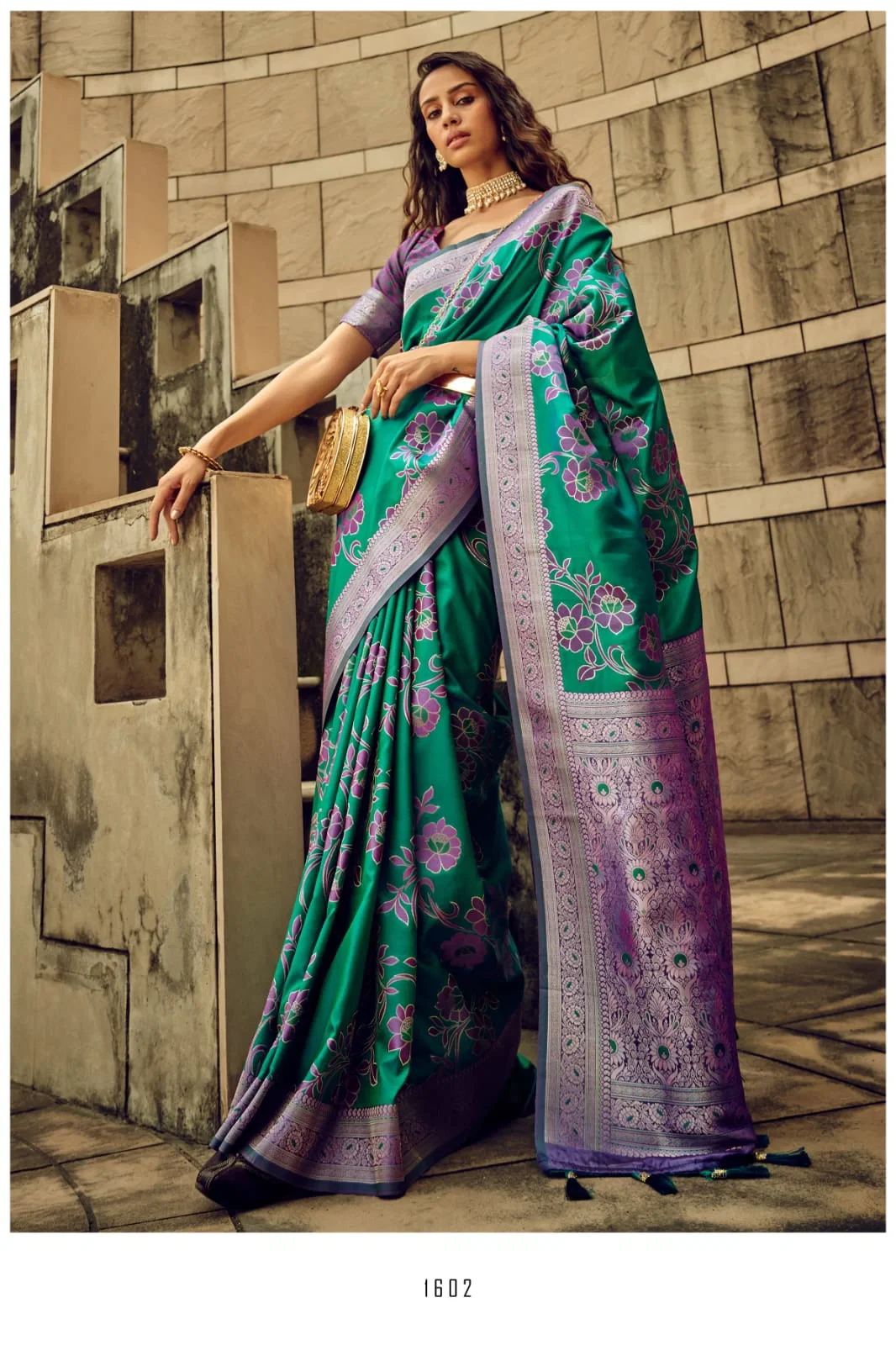Brasso 1600 Satin Brasso Festival Wear Saree