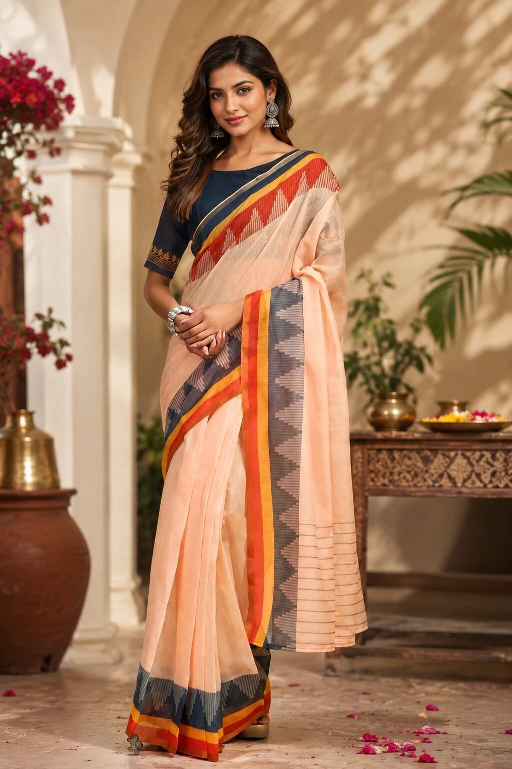 Meera 340 Chanderi Cotton Printed Ready to Wear Saree