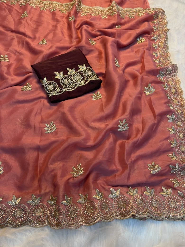 Tripati Ah Star Georgette Embroidered Saree Collection