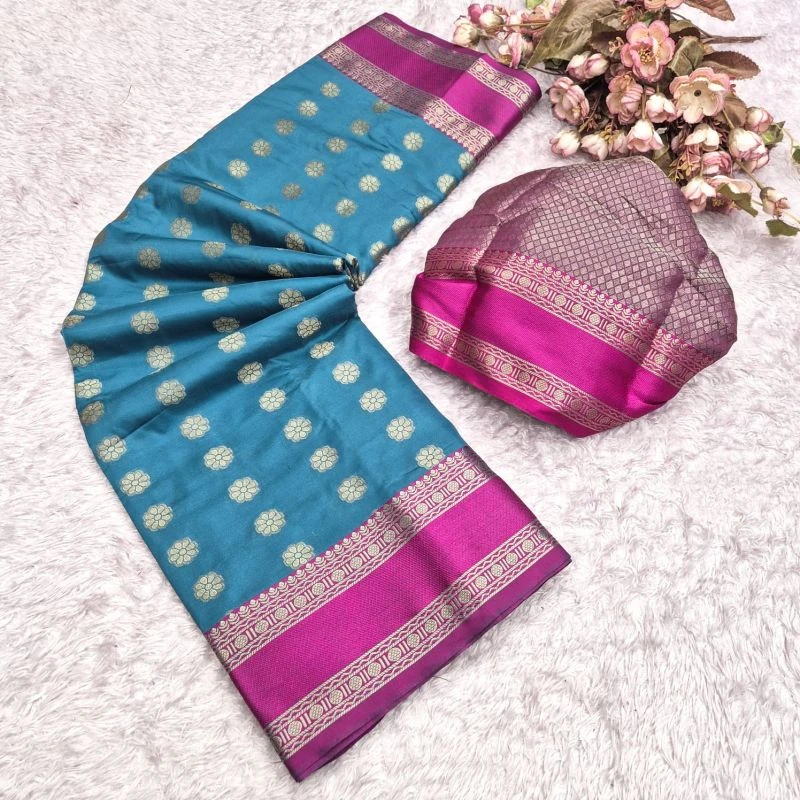 Aab Ganga Mercerised Silk Weaving Work Saree Collection