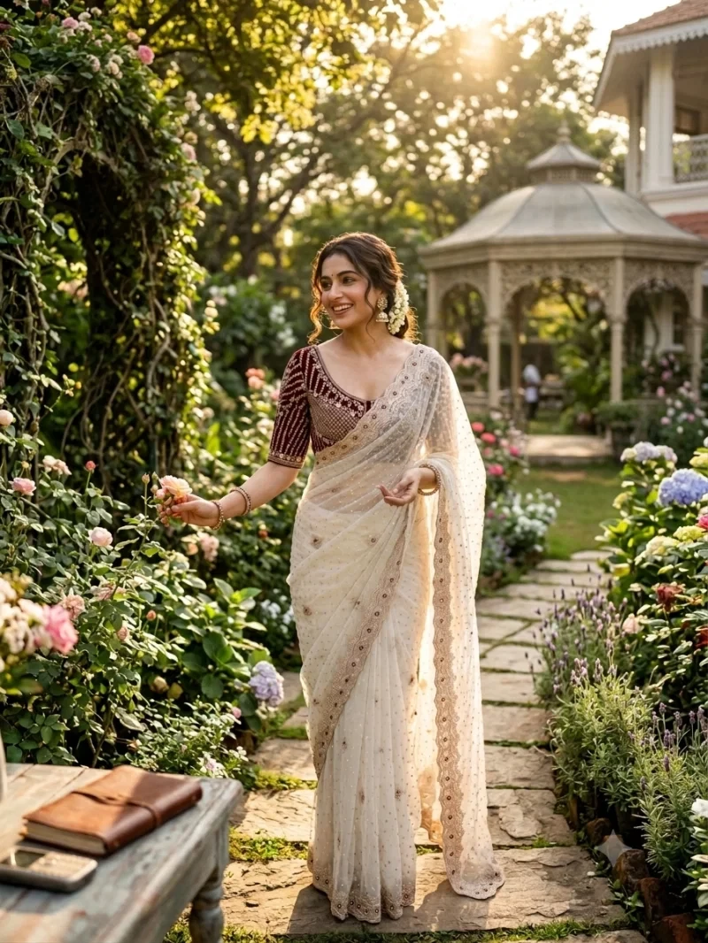 Ds 821 Nc Moss Sequence Worked Designer Saree Collection