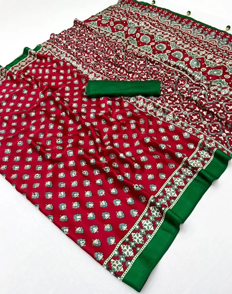 Lux Vol 43 Pure Modal with Mirror Work Saree Collection