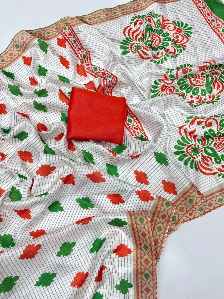Scjb Tiranga Art Silk Jacquard Weaving Saree Collection