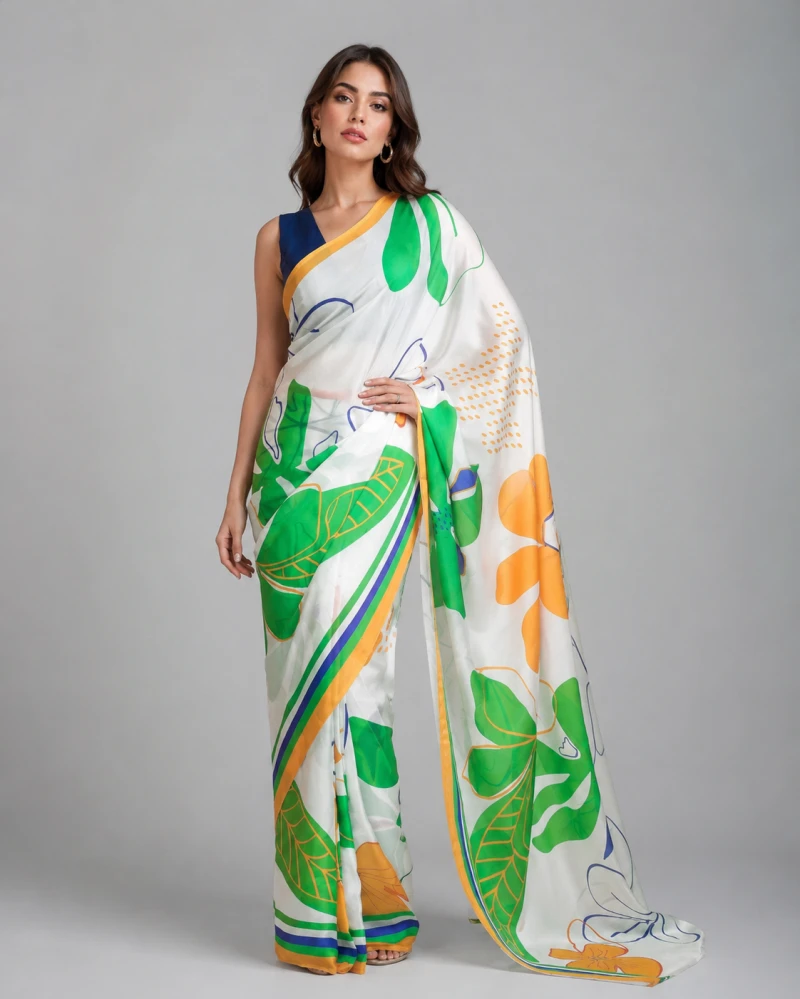 Sf Tiranga C Independence Day Special Satin Saree Collection