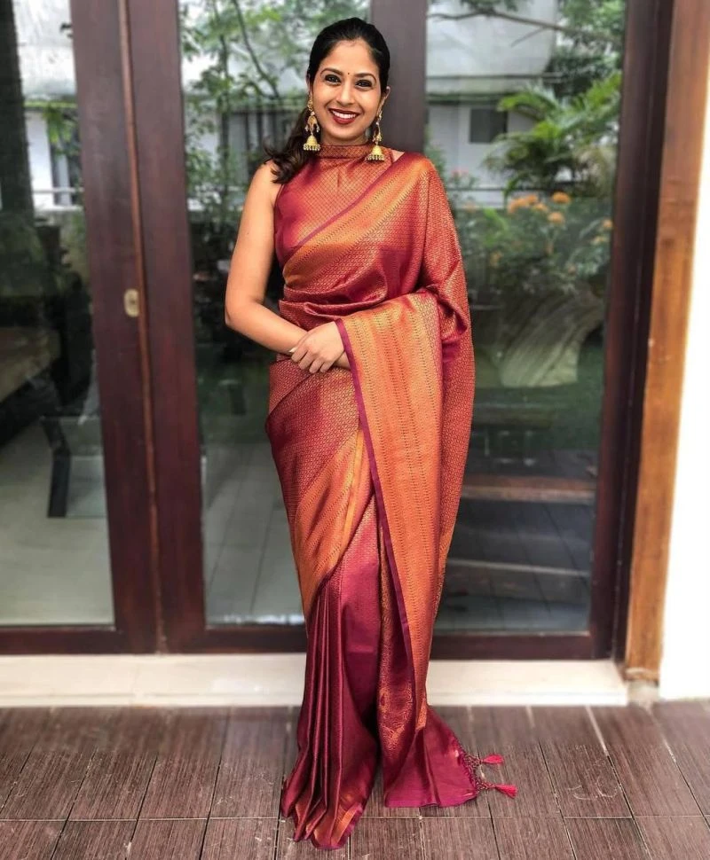 Soft Silk 4043 Lichi Silk Jacquard Work Saree Collection