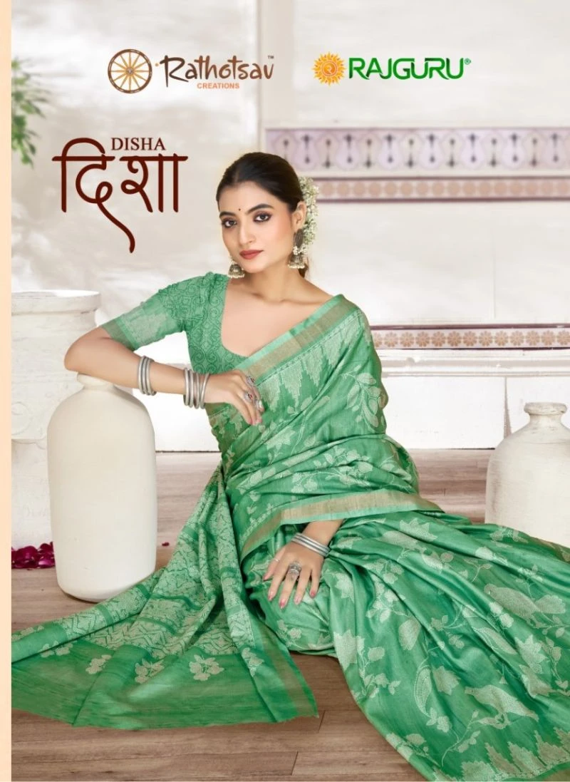 Rajguru Disha Soft Tussar Silk Festival Wear Saree Collection