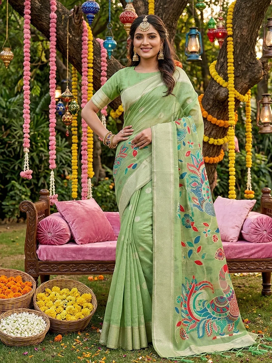 Ast Utsav Soft Linen Cotton Festive Wear Saree Collection