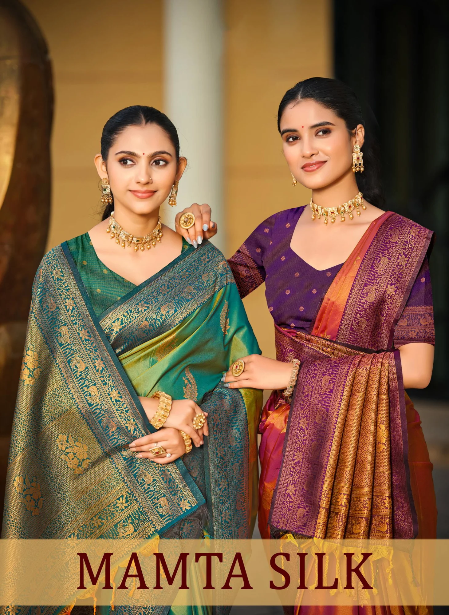 Bunawat Mamta Silk Soft Silk Woven Worked Party Wear Saree Collection