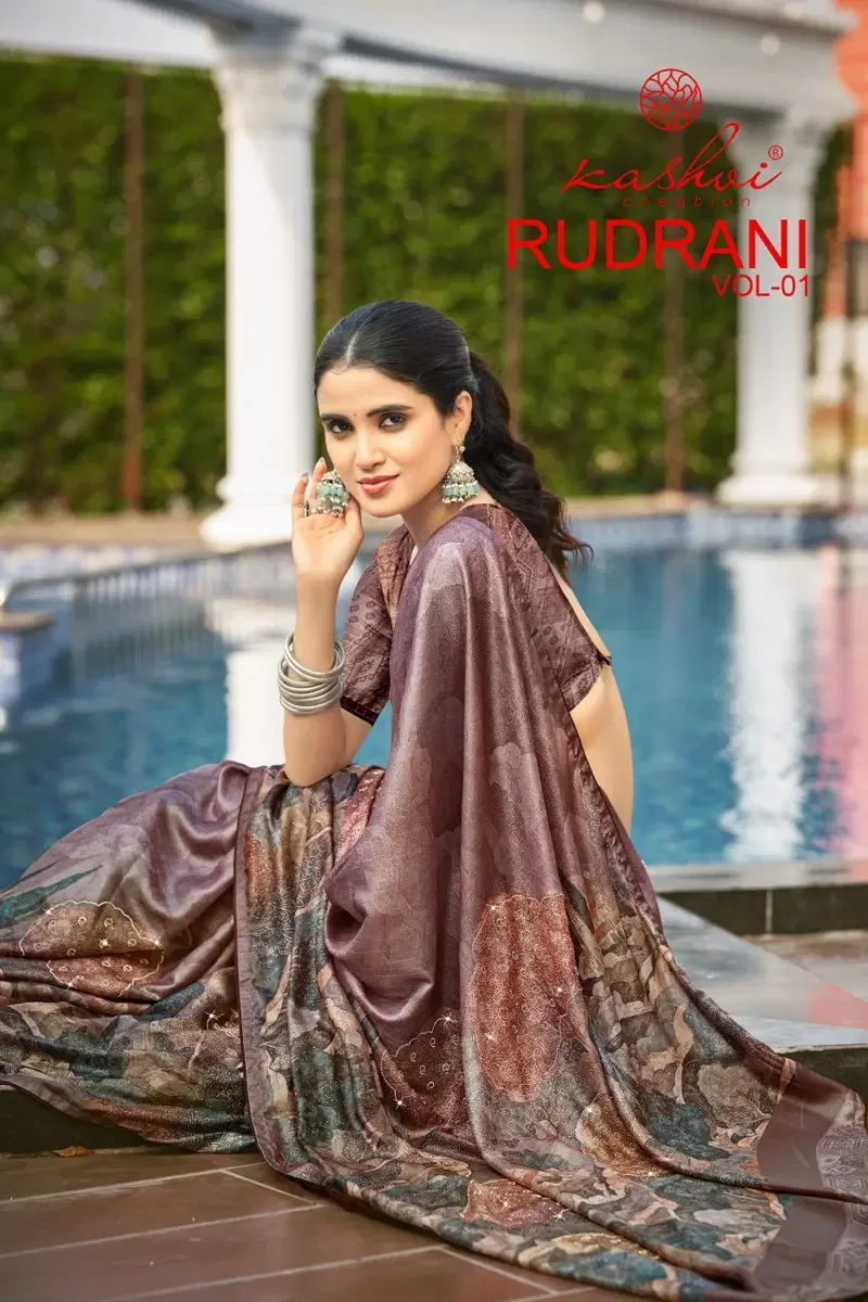 Kashvi Rudrani Vol 1 Shine Digital Printed Saree Collection