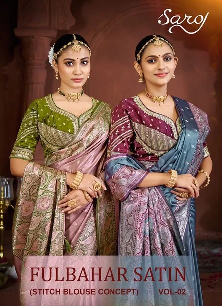 Saroj Fulbahar Satin Vol 2 Satin Silk Party Wear Saree Collection