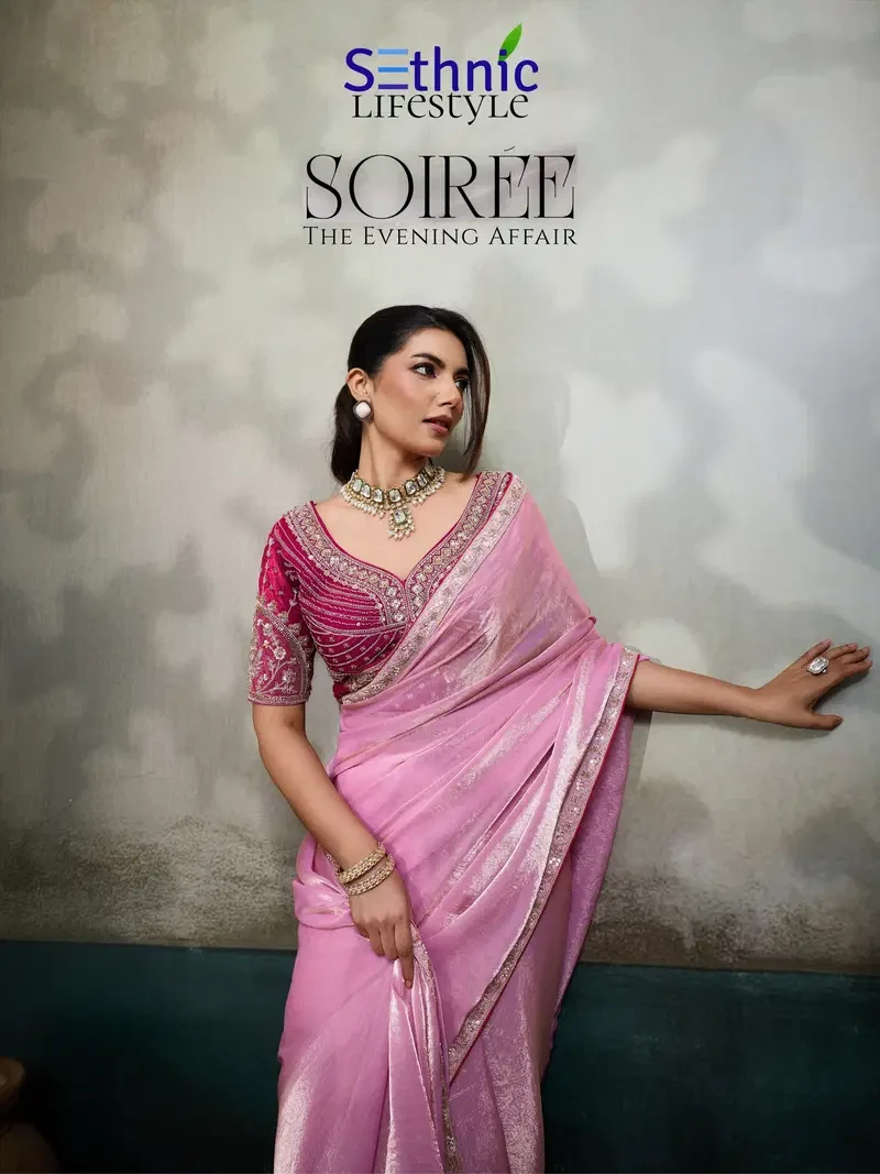 Sethnic Soiree the Evening Affair Velvet Satin Designer Saree Collection