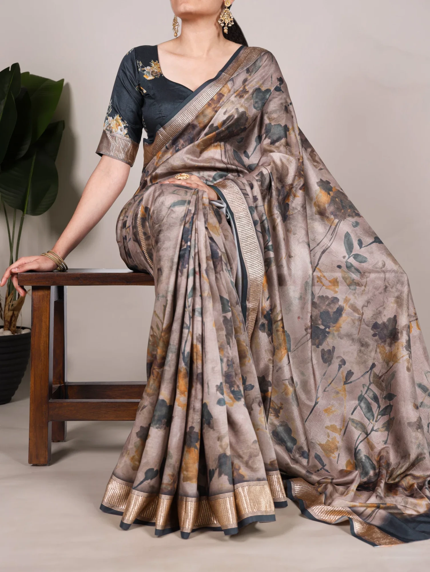 Taraa L 7015 Tussar Silk Printed Saree Collection