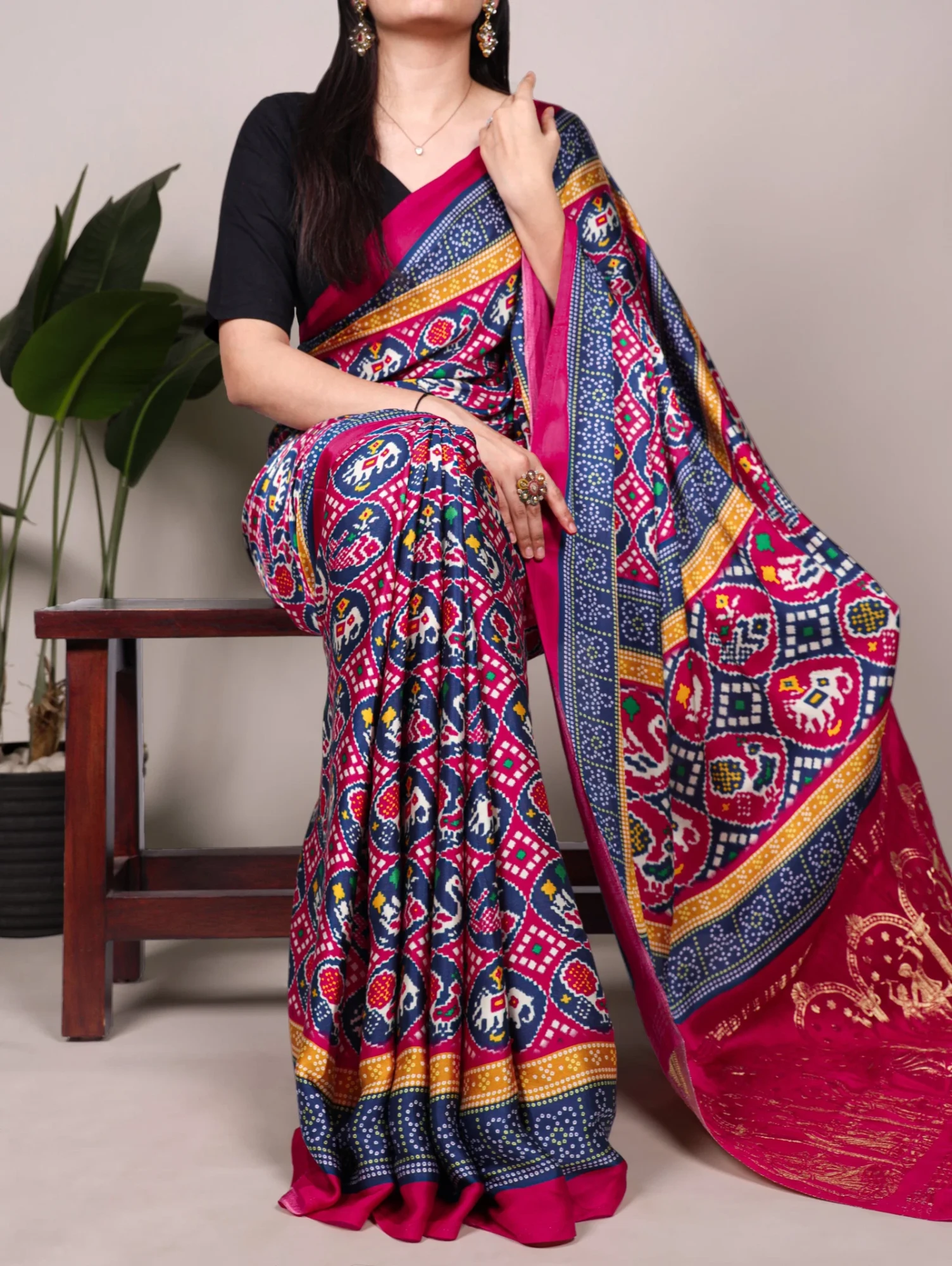 Taraa L 7801 Gaji Silk Patola Printed Saree Collection